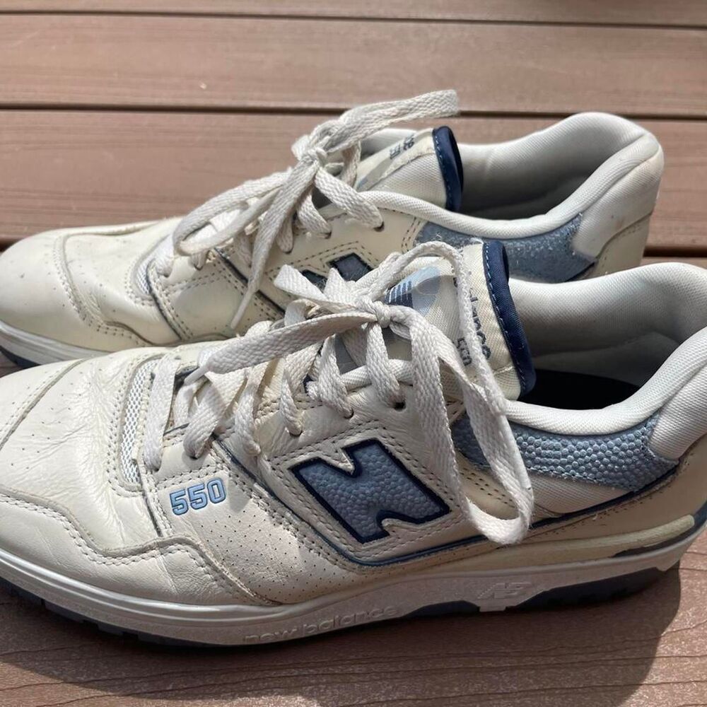 New-balance Men's Cream and Blue Trainers